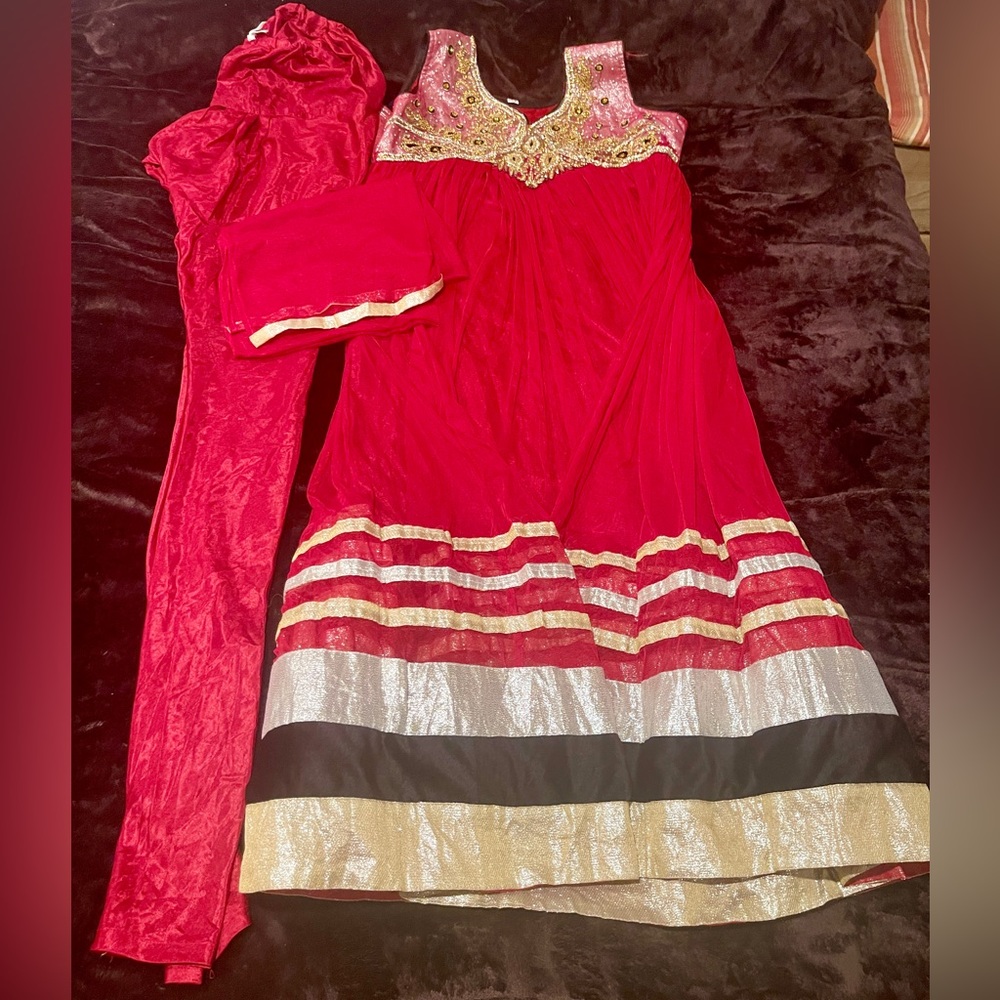 Indian/Pakistani Anarkali with Churidar Suit